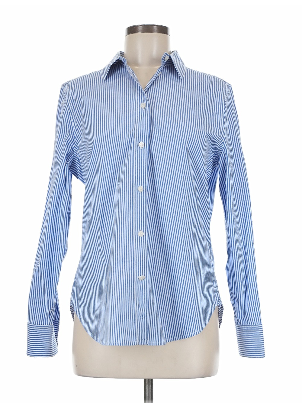 J.Crew  Classic Blue White Pinstripe Button-Up Shirt